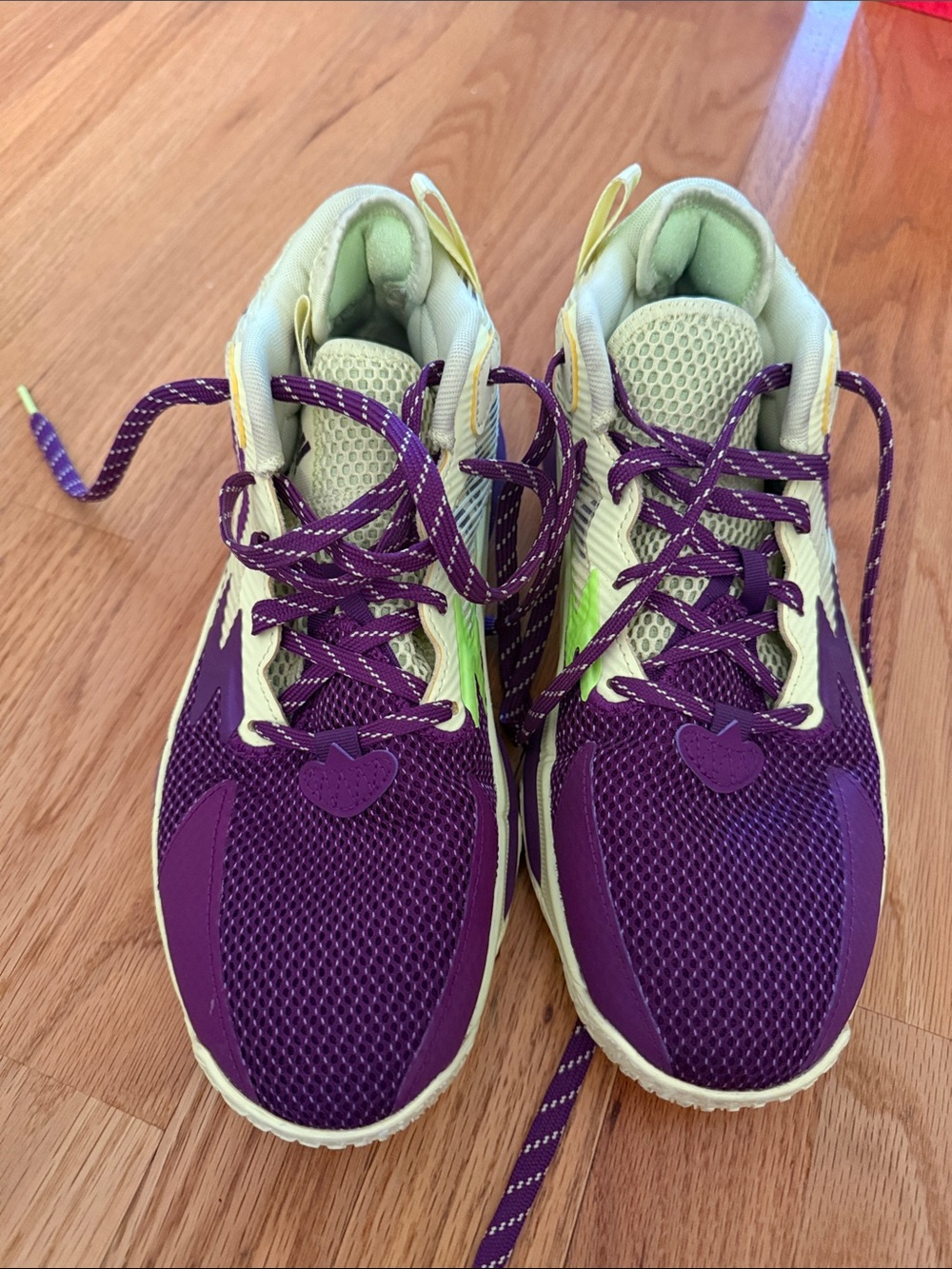 adidas DAME Purple/Neon Yellow Baskebtall Sneakers